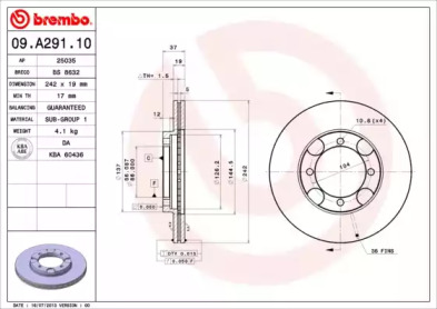 BRECO bs8632 -  Тормозной диск