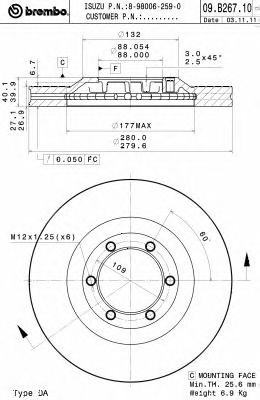 BRECO bs8942 -  Тормозной диск