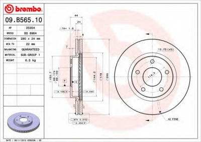 BRECO bs8964 -  Тормозной диск