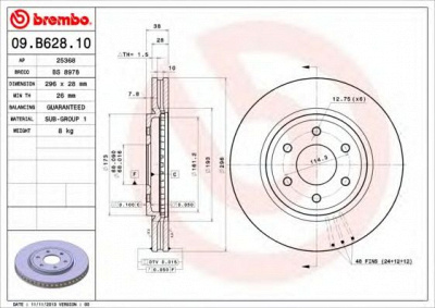 BRECO bs8978 -  Тормозной диск