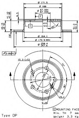 BRECO bv7646 -  Тормозной диск