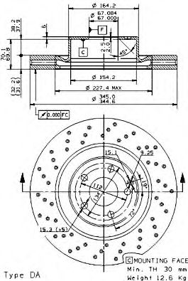 BRECO bv8543 -  Тормозной диск