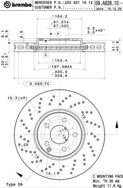 BRECO bv8859 -  Тормозной диск