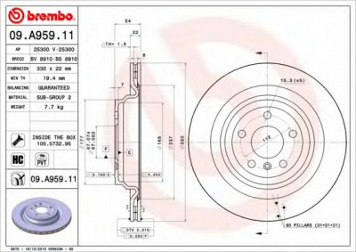 BRECO bv8910 -  Тормозной диск
