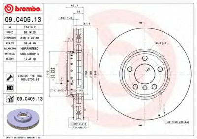 BRECO bz9125 -  Тормозной диск
