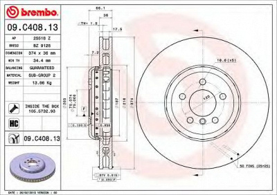 BRECO bz9128 -  Тормозной диск