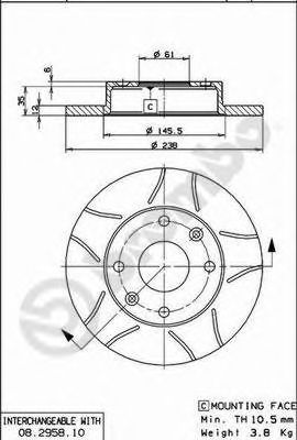 BREMBO 08295875 -  Тормозной диск
