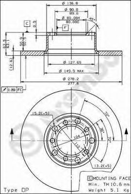 BREMBO 08318920 -  Тормозной диск