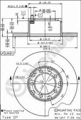 BREMBO 08395920 -  Тормозной диск