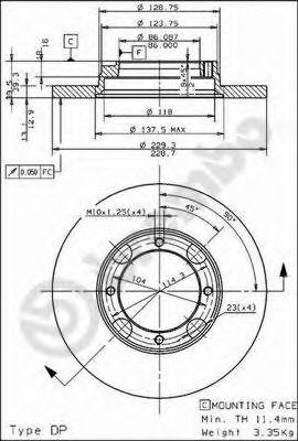BREMBO 08497410 -  Тормозной диск