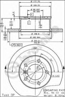 BREMBO 08544410 -  Тормозной диск