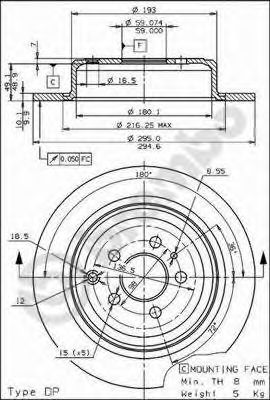 BREMBO 08589810 -  Тормозной диск