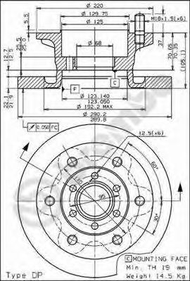 BREMBO 08595910 -  Тормозной диск