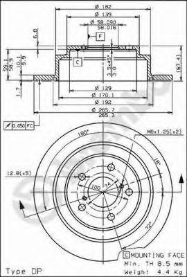 BREMBO 08689714 -  Тормозной диск