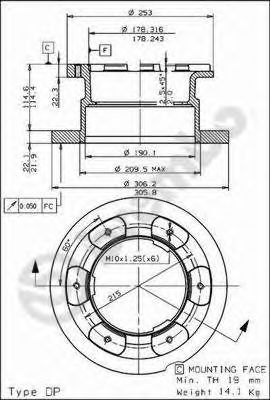 BREMBO 08777210 -  Тормозной диск