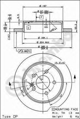 BREMBO 08793611 -  Тормозной диск