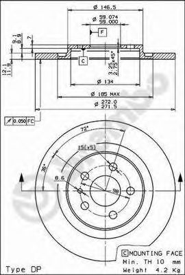 BREMBO 08795511 -  Тормозной диск