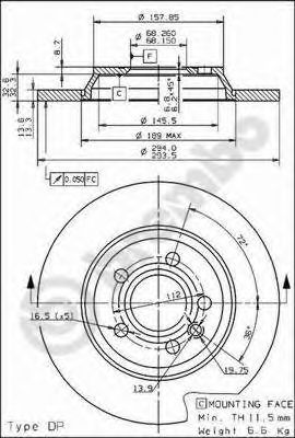 BREMBO 08917611 -  Тормозной диск