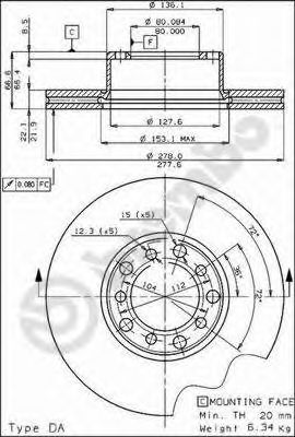 BREMBO 09246510 -  Тормозной диск