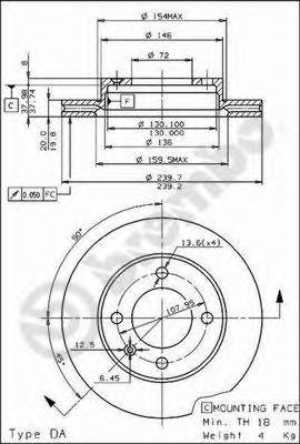 BREMBO 09294210 -  Тормозной диск