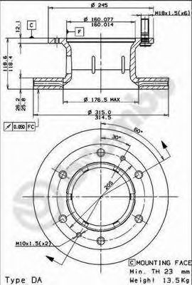 BREMBO 09311120 -  Тормозной диск