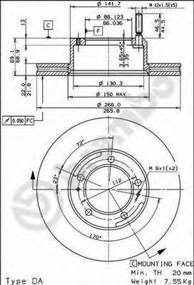 BREMBO 09399110 -  Тормозной диск