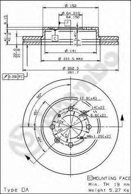 BREMBO 09545710 -  Тормозной диск