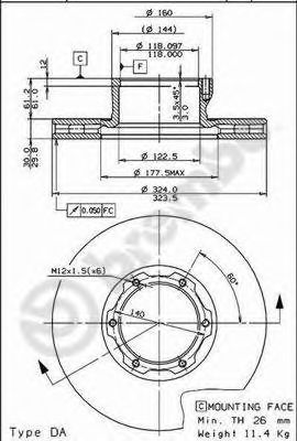 BREMBO 09696910 -  Тормозной диск