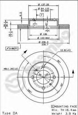 BREMBO 09705610 -  Тормозной диск