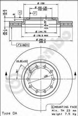 BREMBO 09726110 -  Тормозной диск
