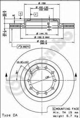 BREMBO 09726210 -  Тормозной диск