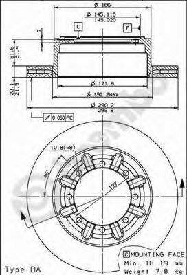 BREMBO 09726330 -  Тормозной диск