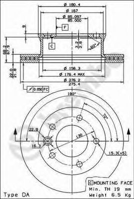 BREMBO 09731424 -  Тормозной диск