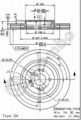 BREMBO 09760611 -  Тормозной диск