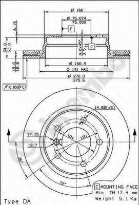 BREMBO 09772710 -  Тормозной диск