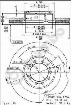 BREMBO 09787010 -  Тормозной диск
