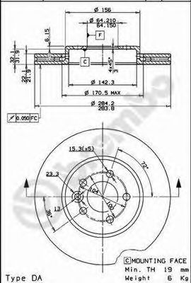 BREMBO 09787910 -  Тормозной диск