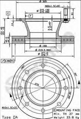 BREMBO 09792930 -  Тормозной диск
