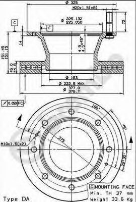 BREMBO 09792990 -  Тормозной диск