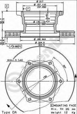 BREMBO 09820510 -  Тормозной диск