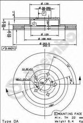 BREMBO 09907711 -  Тормозной диск