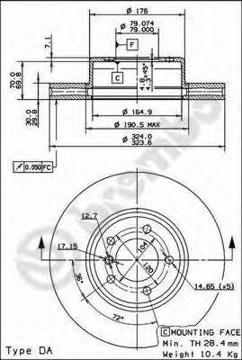 BREMBO 09917211 -  Тормозной диск