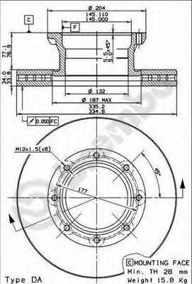 BREMBO 09918110 -  Тормозной диск
