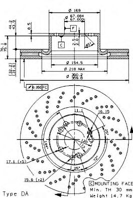 BREMBO 09946310 -  Тормозной диск