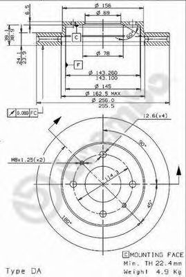 BREMBO 09961710 -  Тормозной диск