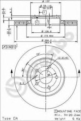 BREMBO 09962424 -  Тормозной диск