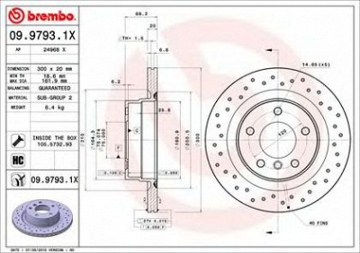 BREMBO 0997931x -  Тормозной диск