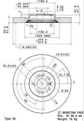 BREMBO 09r10511 -  Тормозной диск