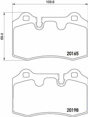 BREMBO p02003 -  Комплект тормозных колодок, дисковый тормоз