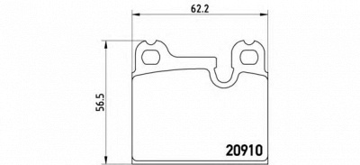 BREMBO p06005 -  Комплект тормозных колодок, дисковый тормоз